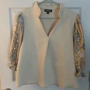 THML sequin top. Sz L.  NWOT